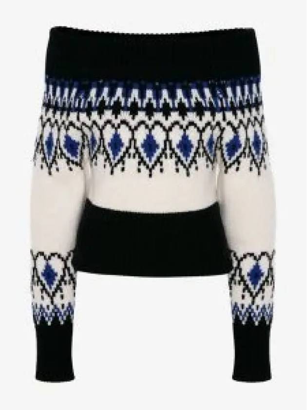 Pattern Offshoulder Sweater Knit - ALEXANDER MCQUEEN - BALAAN 2