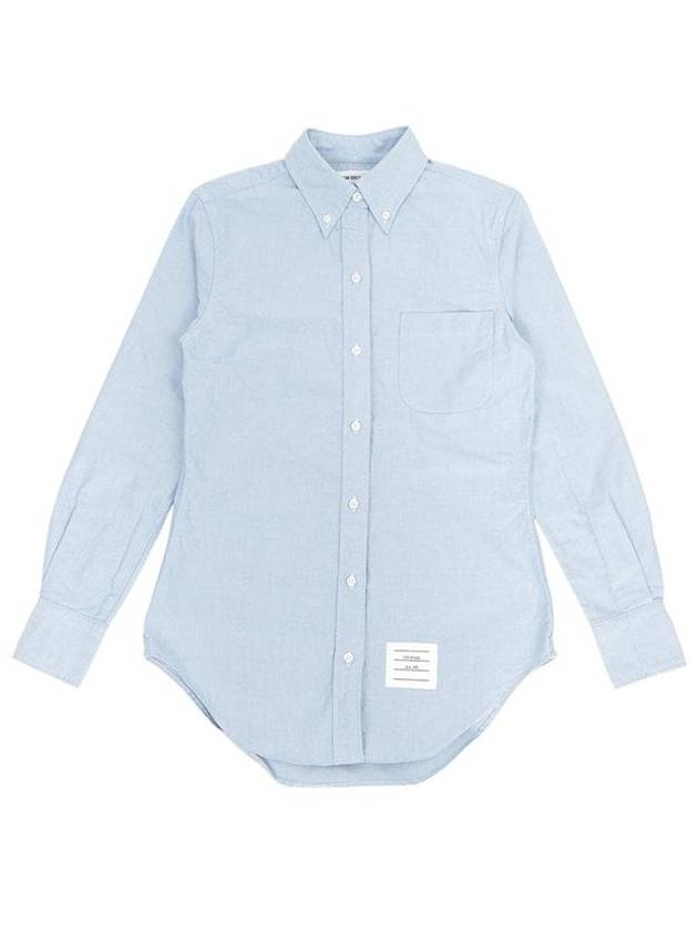 Button Down Cotton Oxford Long Sleeve Shirt Light Blue - THOM BROWNE - BALAAN 2