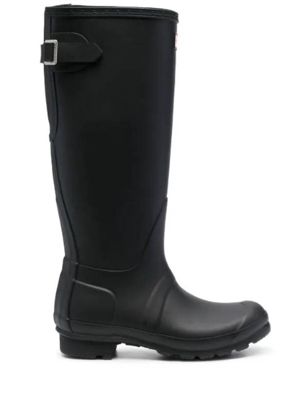 Tall Back Adjustable Wellington Rain Boots Black - HUNTER - BALAAN 1