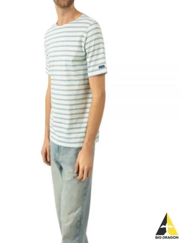 Levant Striped Sailor Short Sleeve T-Shirt Aloe Denim - SAINT JAMES - BALAAN 2