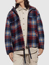 Kurt Check Zip-Up Hoodie Red - ISABEL MARANT - BALAAN 3