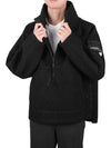 Logo Patch Pocket Anorak Black - STONE ISLAND - BALAAN 4