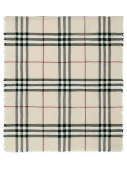 Checked Wool Scarf Beige - BURBERRY - BALAAN 2