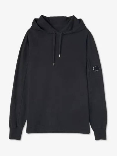 Lens Wappen Light Fleece Hoodie Black - CP COMPANY - BALAAN 2