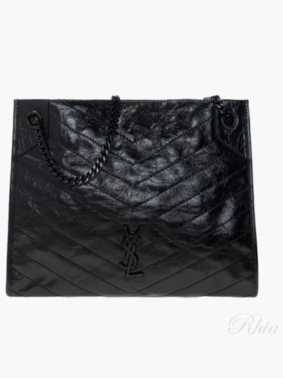 Quilting Nikki Medium Shoulder Bag Black - SAINT LAURENT - BALAAN 2