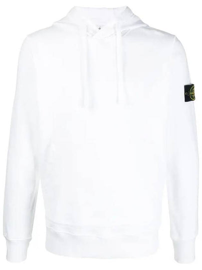 Wappen Patch Garment Dyed Hoodie White - STONE ISLAND - BALAAN 2