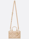 Book Tote Mini Bag Powder Beige Macro Cannage Calfskin Cross S5573OWHPM51U - DIOR - BALAAN 4