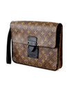 Louis Vuitton M80560 Monogram Macassar S Lock A4 Pouch - LOUIS VUITTON - BALAAN 3