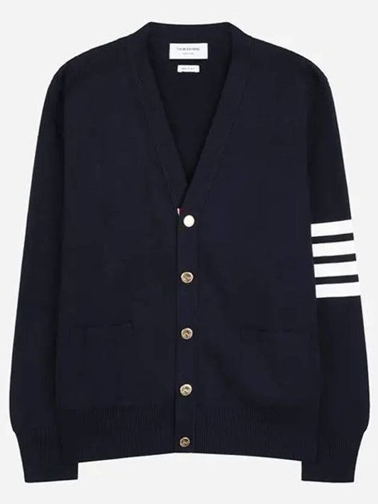 Milano Stitch 4 Bar Cardigan Navy - THOM BROWNE - BALAAN 2