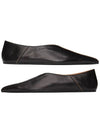 Studios Logo Leather Flat Black - ACNE STUDIOS - BALAAN.