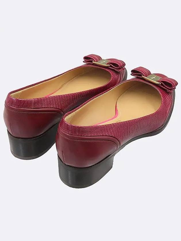 Ferragamo 0644587 FEDINA Burgundy color leather women s shoes - SALVATORE FERRAGAMO - BALAAN 5