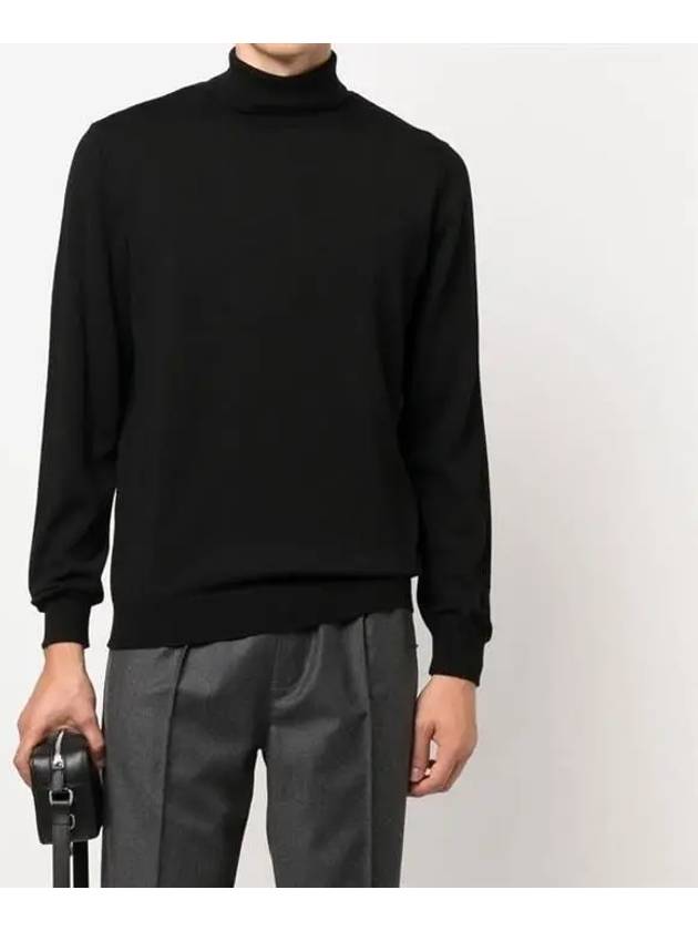 Men's Long Sleeve Wool Turtleneck Black - A.P.C. - BALAAN 3