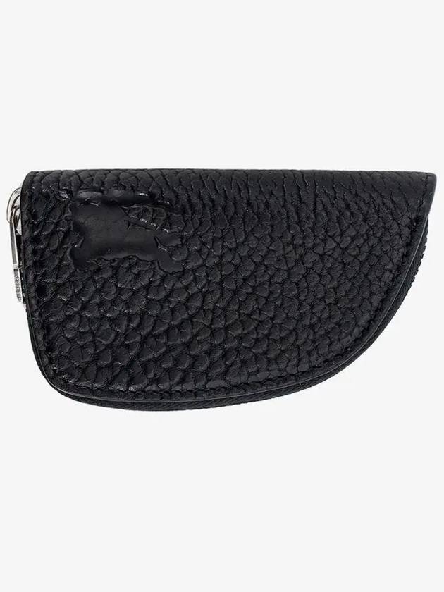 Shield Leather Coin Purse Black - BURBERRY - BALAAN 2