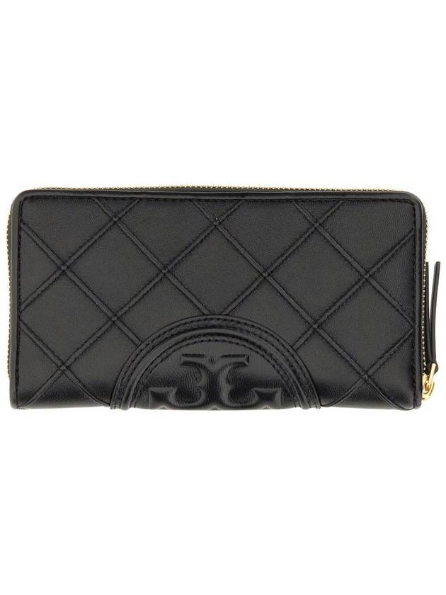 Debossed Logo Leather Long Wallet Black - TORY BURCH - BALAAN 6