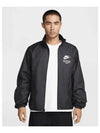 Logo Woven Zip-Up Jacket Black - NIKE - BALAAN 2