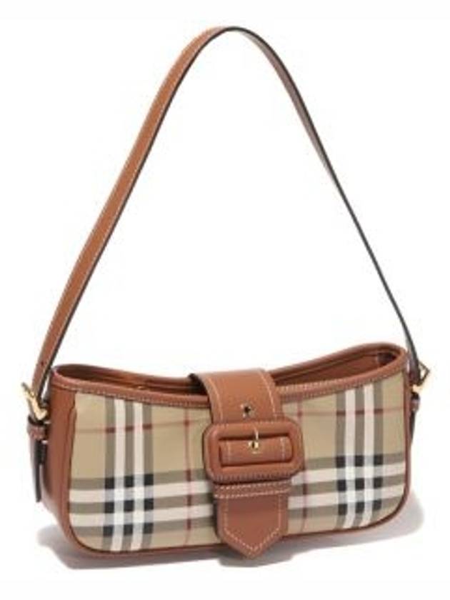 Buckle Strap Check Sling Shoulder Bag Beige - BURBERRY - BALAAN 2