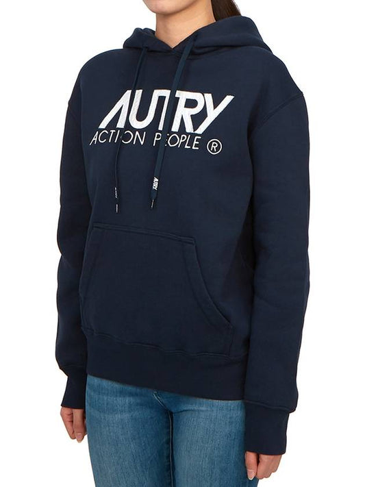 Women's brushed hoodie HOIW 409B BLUE - AUTRY - BALAAN 2