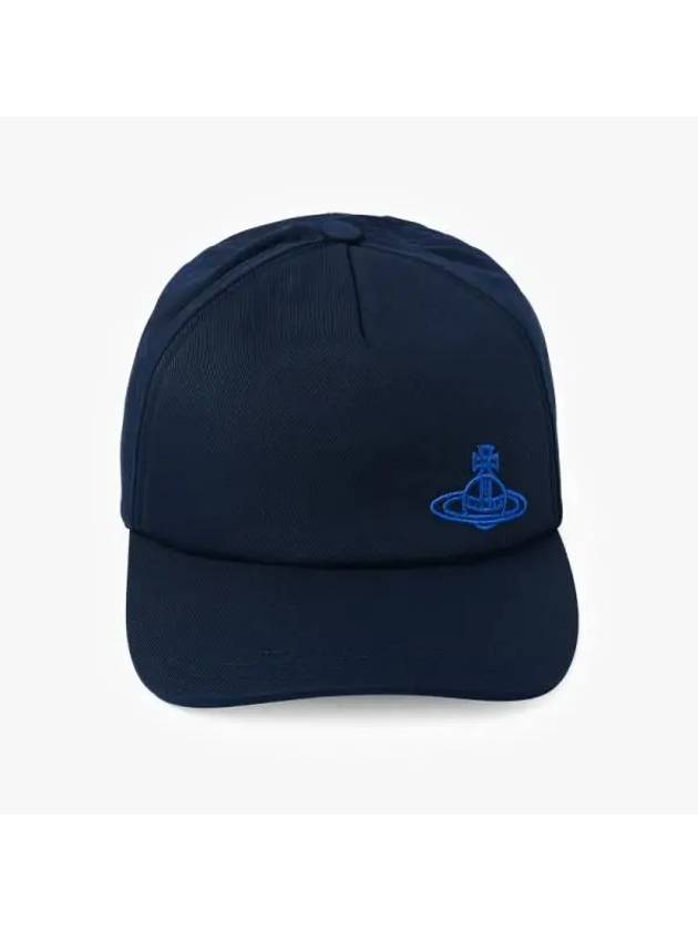 Embroidered ORB Logo Classic Ball Cap Navy - VIVIENNE WESTWOOD - BALAAN 3