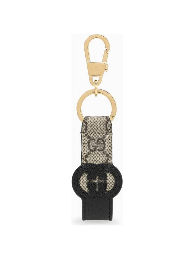 Cut-out Interlocking G Key Holder Black - GUCCI - BALAAN 1