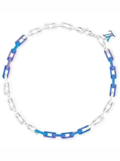 Monogram Chain Necklace Blue Silver - LOUIS VUITTON - BALAAN 2