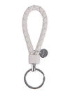 Intrecciato Leather Key Holder White - BOTTEGA VENETA - BALAAN 1