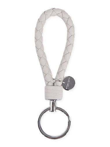 Intrecciato Leather Key Holder White - BOTTEGA VENETA - BALAAN 1