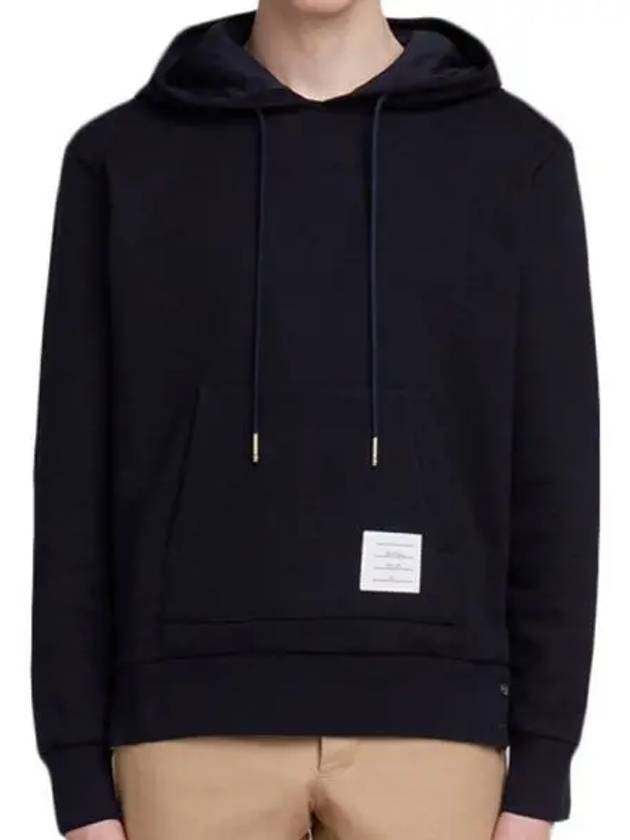 Men's Center Back Stripe Logo Patch Hoodie Navy - THOM BROWNE - BALAAN 2