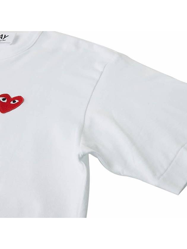 Play Red Heart Waffen Short Sleeve T-Shirt White P1 T108 2 - COMME DES GARCONS - BALAAN 10