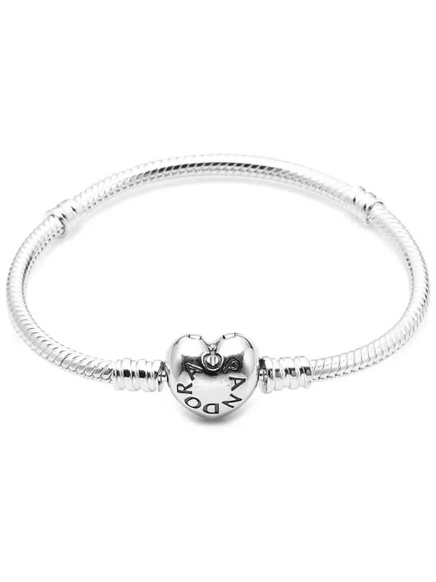 Heart Shaped Clasp Bracelet Sterling Silver - PANDORA - BALAAN 4