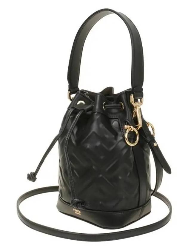 Mon Tresor FF Motif Leather Mini Bag Black - FENDI - BALAAN 3