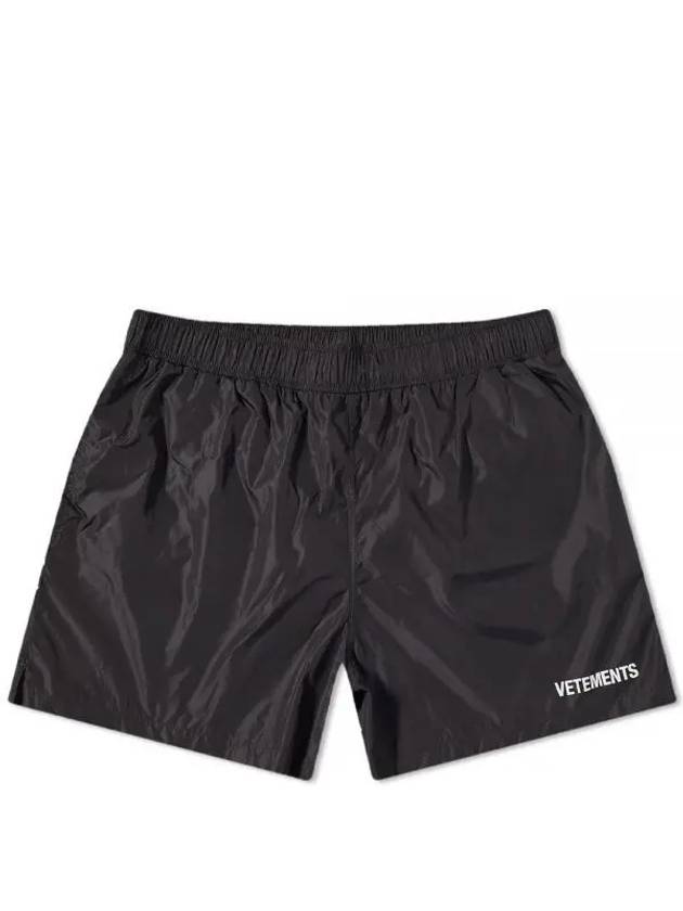 Logo Swim Shorts Black - VETEMENTS - BALAAN 1