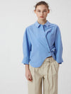 Back cutout wave ham shirt BLUE - REAL ME ANOTHER ME - BALAAN 2