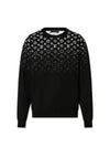 Gradient Cotton Crew Neck Knit Top Black - LOUIS VUITTON - BALAAN 1