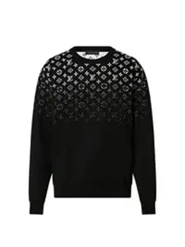 Gradient cotton crewneck knit top black - LOUIS VUITTON - BALAAN 1