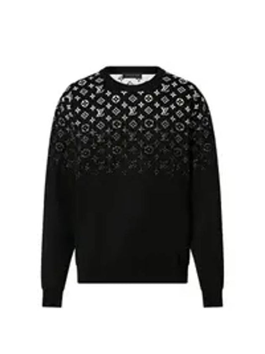 Gradient cotton crewneck knit top black - LOUIS VUITTON - BALAAN 1