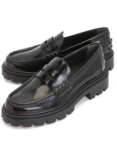 Leather Penny Loafers Black - TOD'S - BALAAN 2