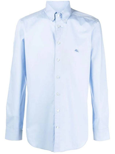 Men's Pegasus Logo Long Sleeve Shirt Blue - ETRO - BALAAN 1