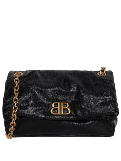 Monaco Small Chain Shoulder Bag Black - BALENCIAGA - BALAAN 2