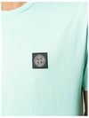 Logo Patch Short Sleeve T-Shirt Light Blue - STONE ISLAND - BALAAN 5