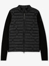 Padded Cotton Zip Up Cardigan Black - MONCLER - BALAAN 3