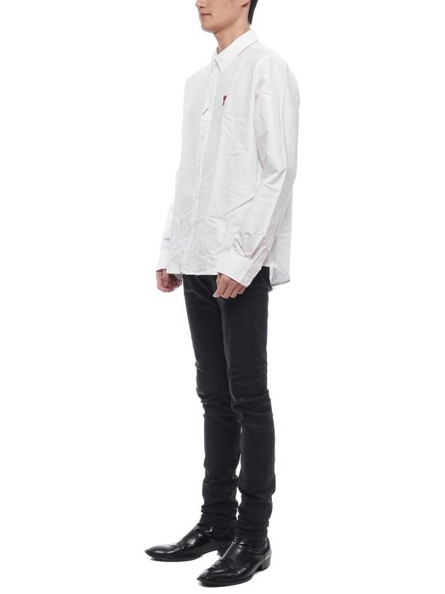 De Coeur Long Sleeve Shirt Ivory - AMI - BALAAN 5