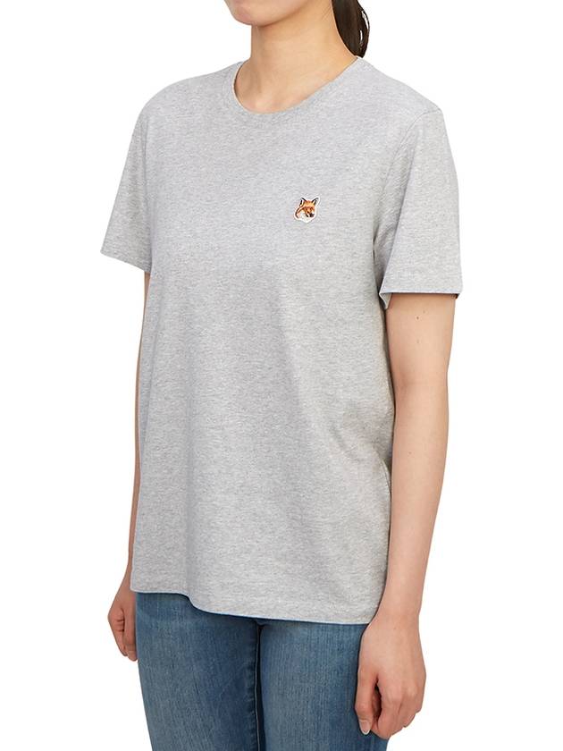 Fox Head Patch Regular Short Sleeve T-Shirt Grey - MAISON KITSUNE - BALAAN 3