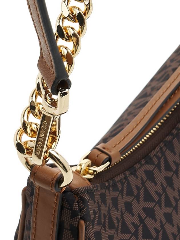 Jet Set Charm Medium Logo Jacquard Convertible Cross Bag Brown - MICHAEL KORS - BALAAN 10