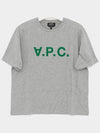 Logo Print Crew Neck Short Sleeve T-Shirt Grey - A.P.C. - BALAAN 4