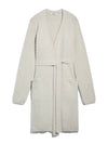 S Lapollet belted angora cardigan ecru - MAX MARA - BALAAN.