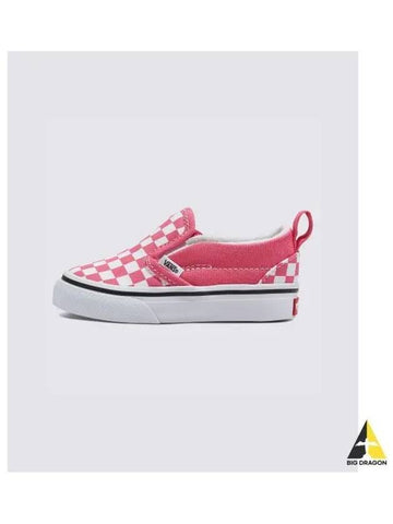 KIDS Slip on Velcro Toddler Color THEORY Checkerboard Honeysuckle VN000D0SCHL1 - VANS - BALAAN 1