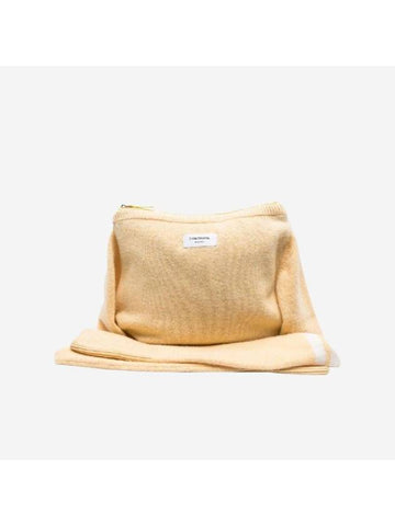 4 Bar Merino Wool Sweater Shoulder Bag Yellow - THOM BROWNE - BALAAN 1