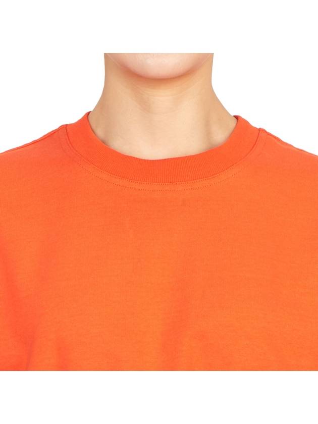 Double Layer Cotton Short Sleeve T-Shirt Orange - BOTTEGA VENETA - BALAAN 7