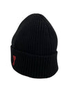 Heart Logo Wool Beanie Black - AMI - BALAAN 5