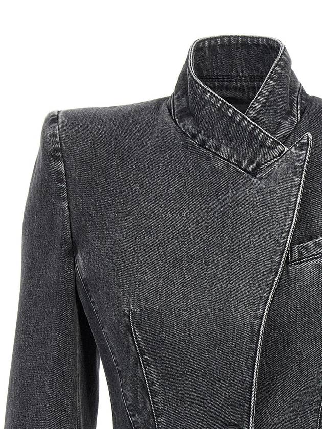 Alexander McQueen Deconstructed Denim Blazer - ALEXANDER MCQUEEN - BALAAN 3